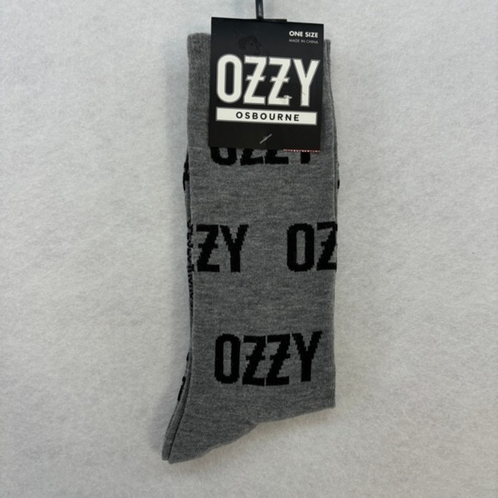 Ozzy Osbourne Socks Gray Black Rock Band‎ Music Mens Shoe Size 7-12 New